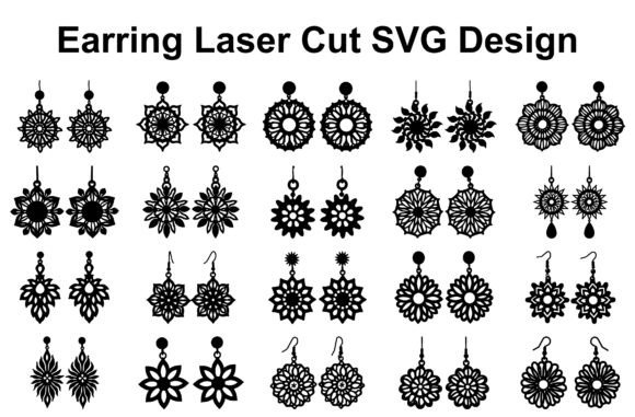 Bohemian Earring SVG Bundle for Graphics and Crafts