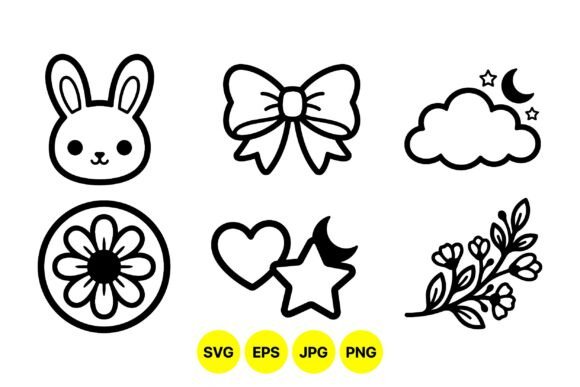 Cute Doodle Spring Clipart Pack: Graphics for Playful Design