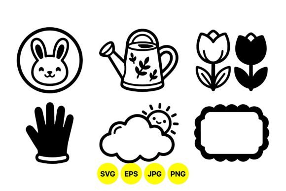 Cute Garden Icons Svg Pack for Graphics and Illustrations