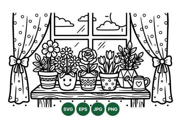 Cute Houseplant SVG Clipart: Graphics for Creative Projects