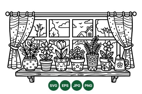 Indoor Garden Plant Illustration Graphics