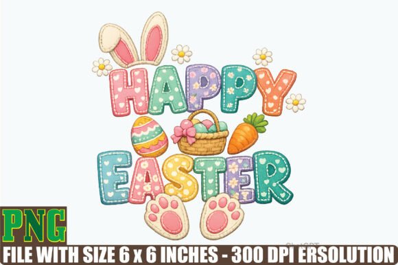 Latch Yarn Happy Easter Png