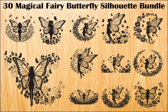 Magical Fairy Butterfly SVG Bundle: Graphics & Illustrations for Enchanting Designs