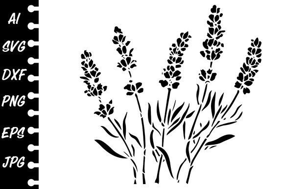 Stencil Lavender Flowers: Graphics and Crafts in One