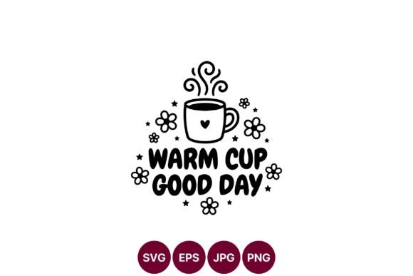 Warm Cup Cozy Line Art Graphics