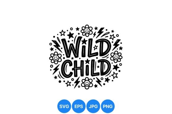 Wild Child Doodle Clipart Art: Graphics for Creative Publishing